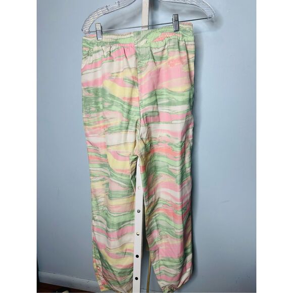 Adidas Marble Joggers Womens Medium Pastel Ankle Cuffed Track Pant Medium - Picture 5 of 6